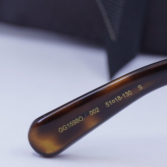 Gucci GG1598O 002 Cat Eye Eyeglasses 51mm - Havana - Picture 7 of 11